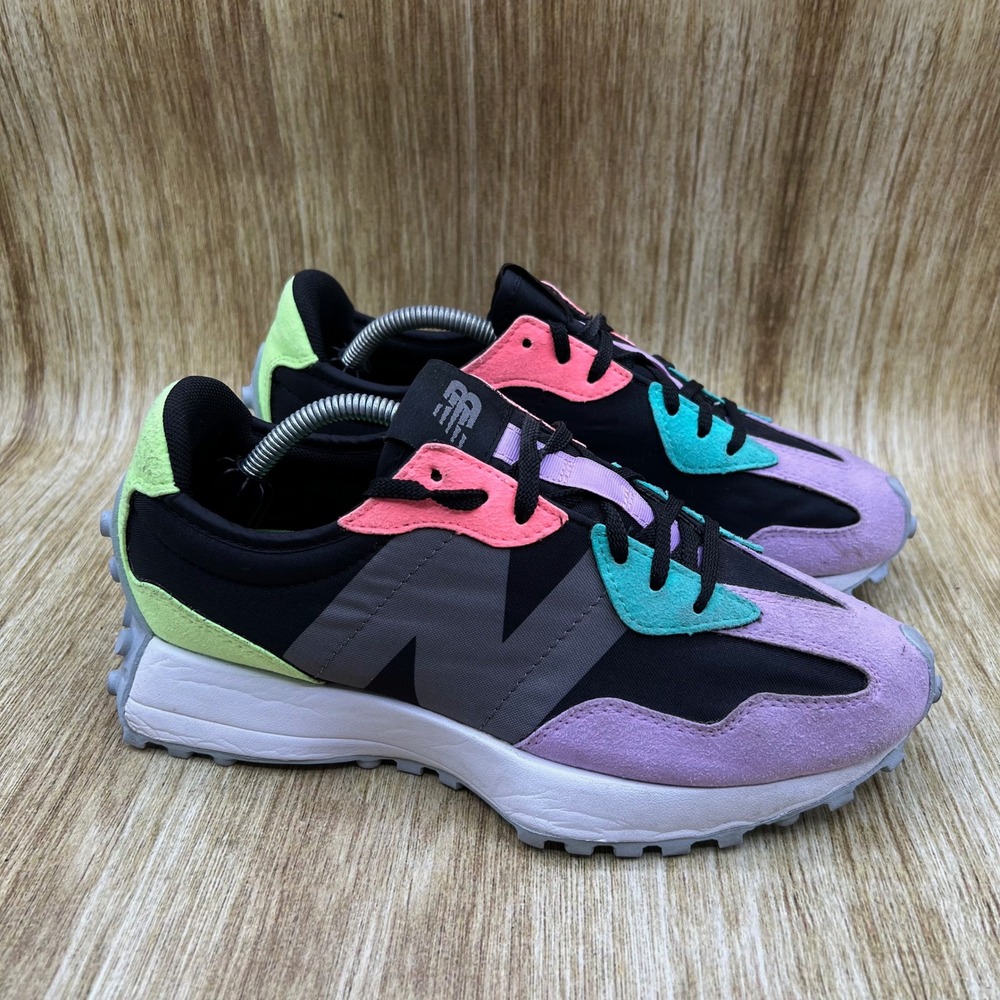 New Balance 327 Sneakers Women's 7.5 Black Dark Violet Retro Lifestyle WS327PB